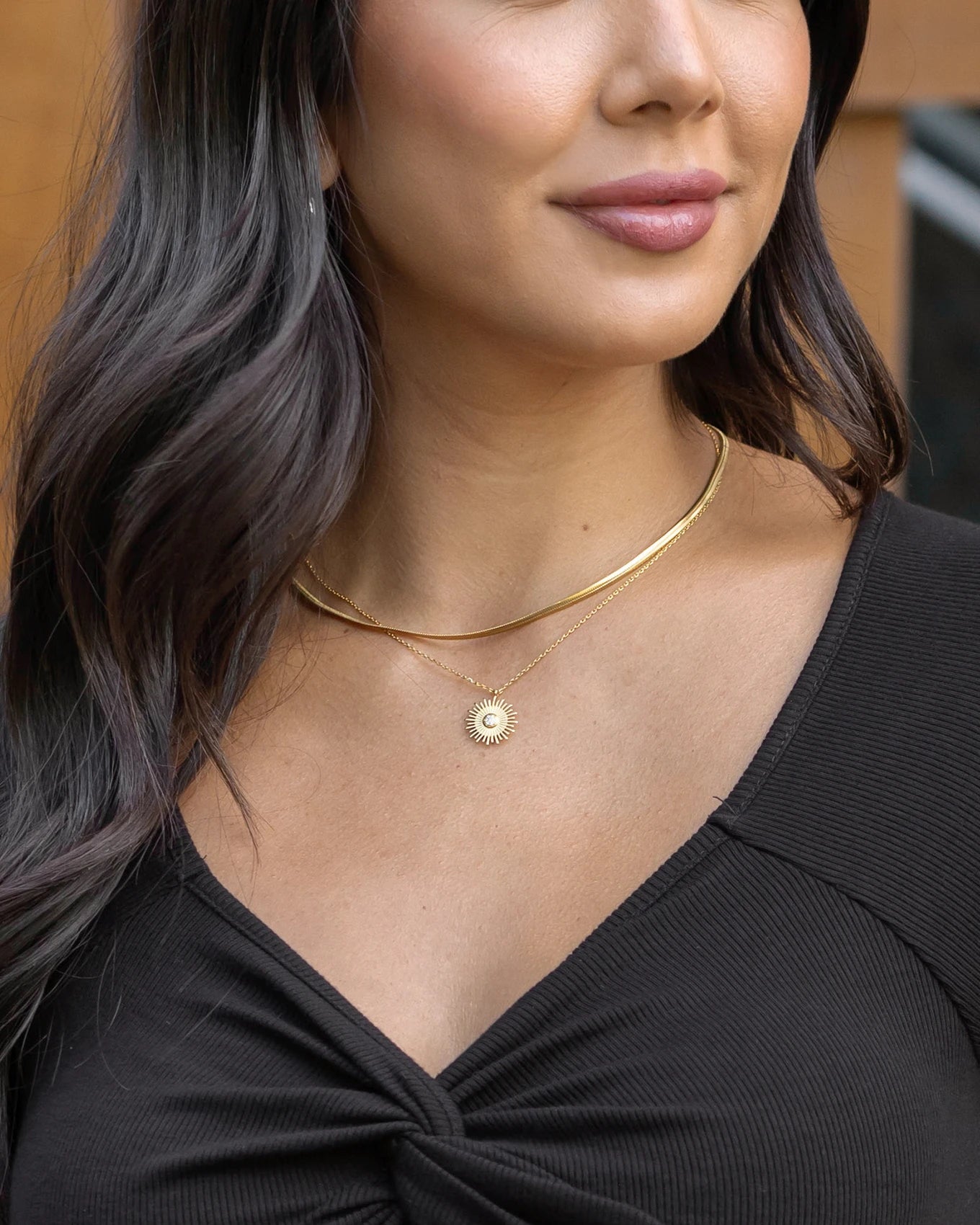 Gold chain necklace