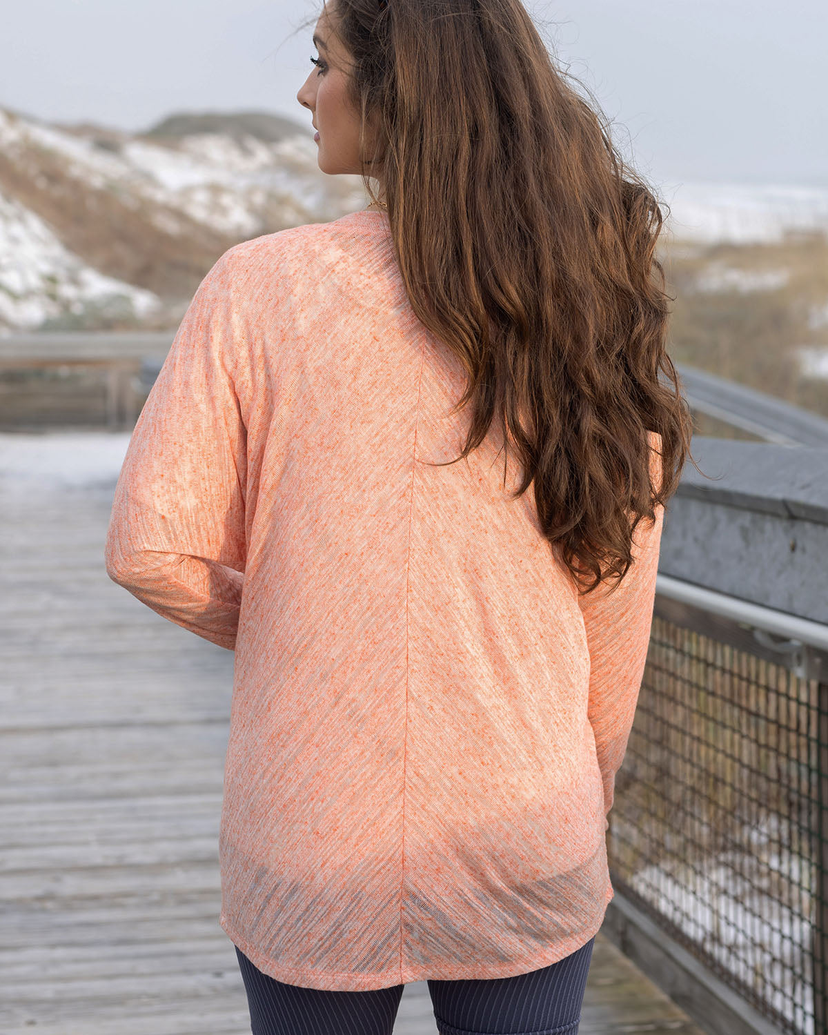 Airy Cocoon Slub Cardigan in Dreamsicle - FINAL SALE - Grace and Lace