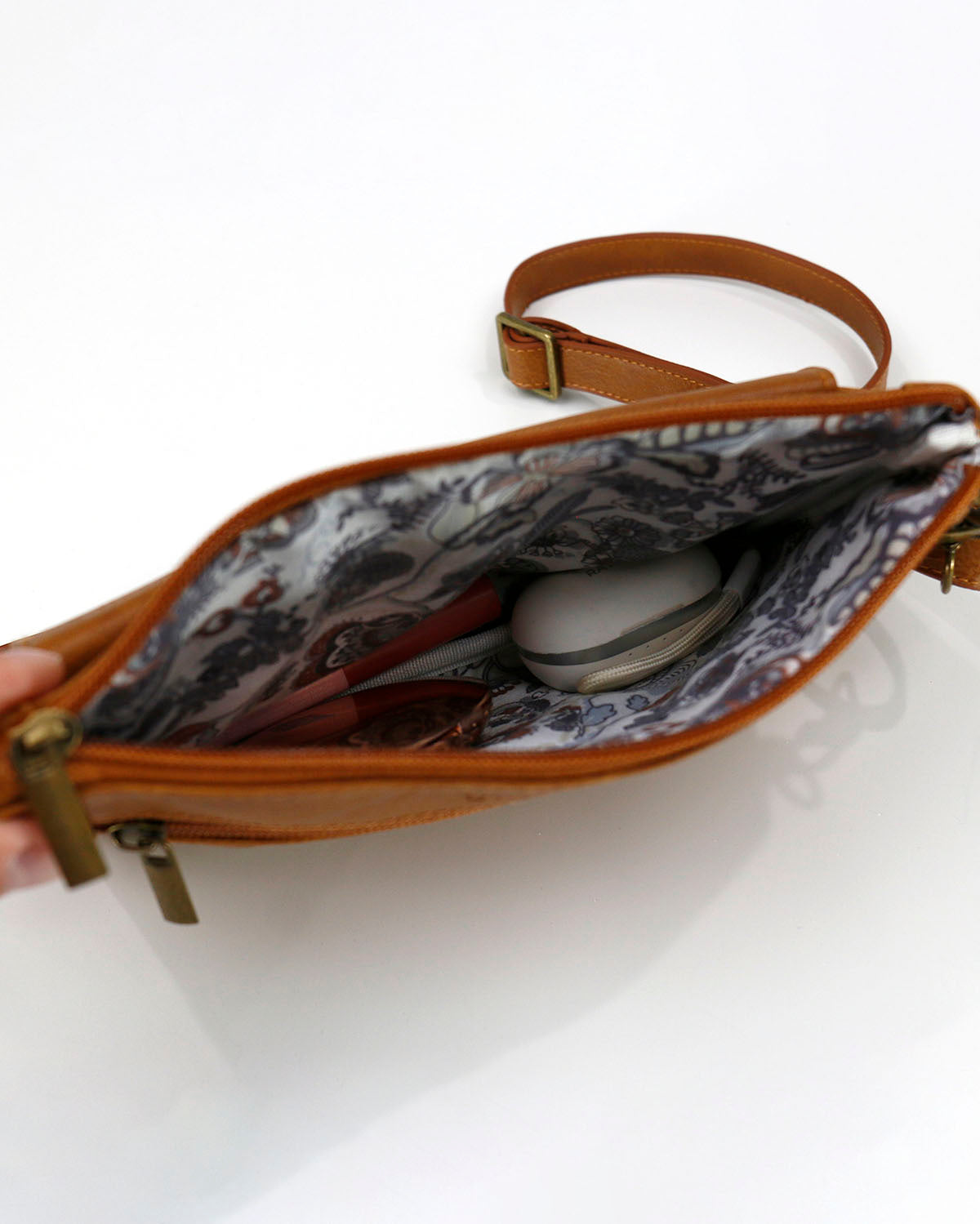 Vegan Leather Essentials Belt Bag in Cognac - Grace and Lace