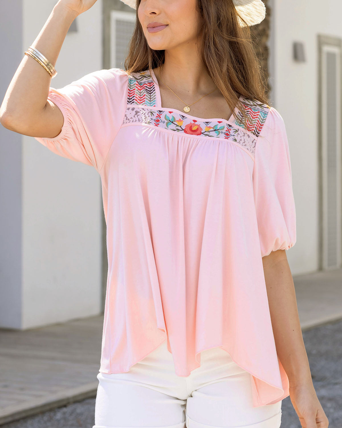 Island Embroidered Top - FINAL SALE - Grace and Lace