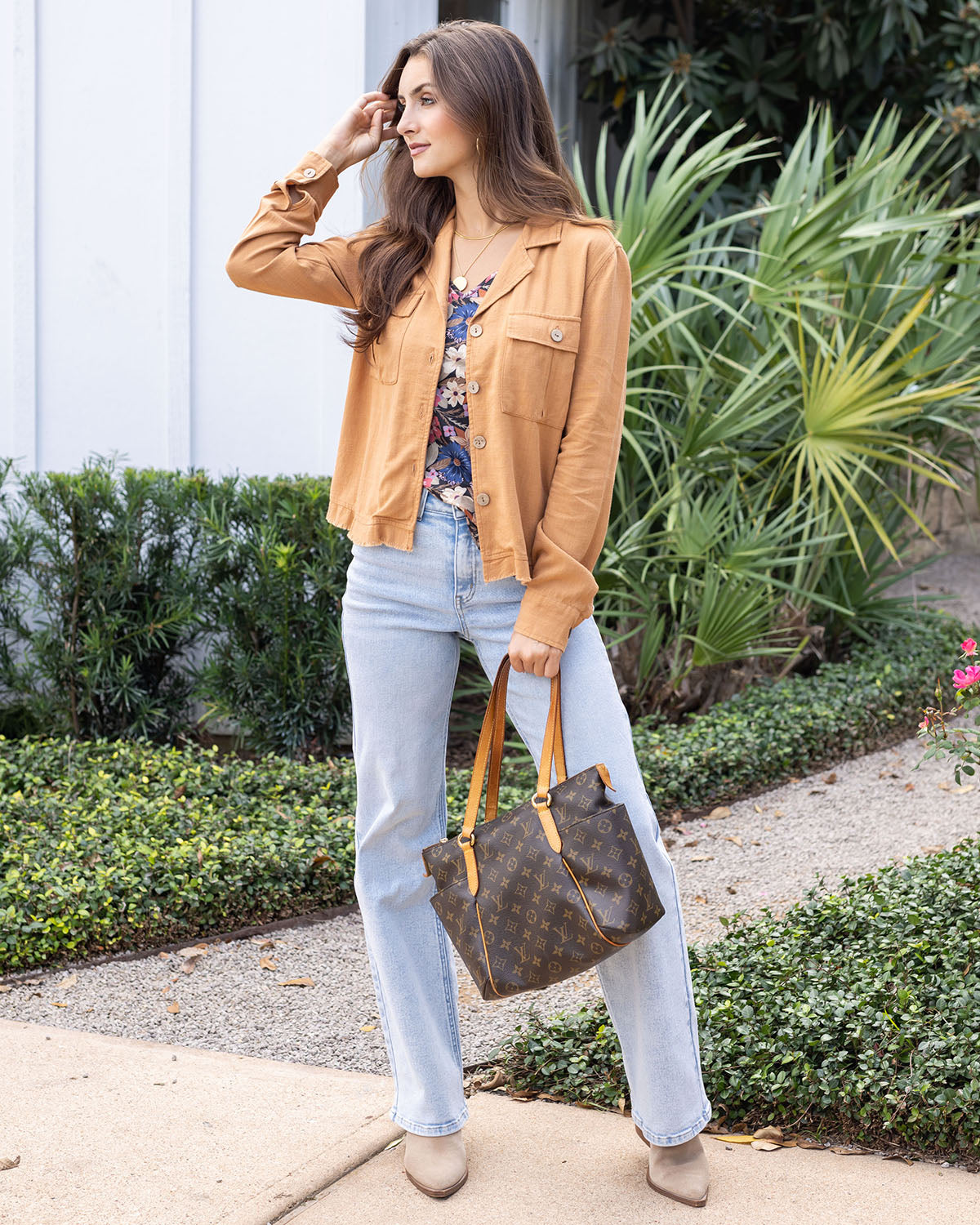 Linen Safari Jacket in Chai - Grace and Lace