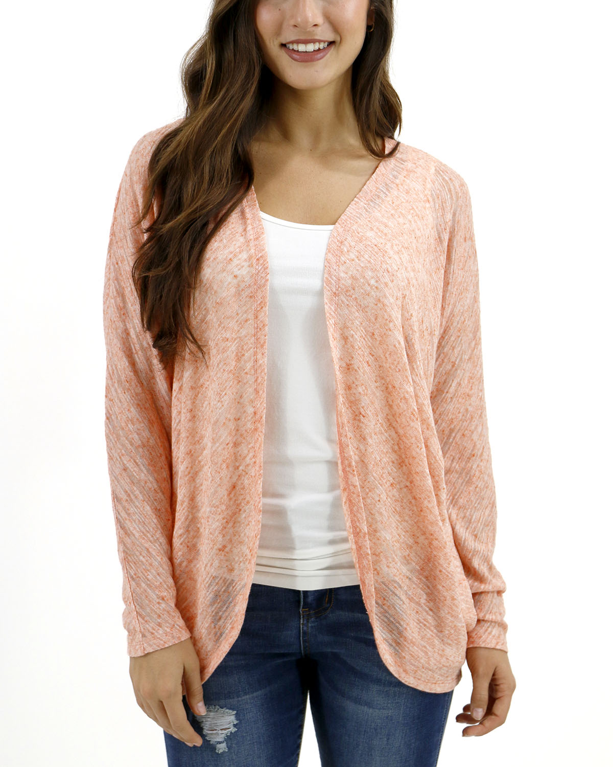 Slub in Cardigan SALE Dreamsicle and Airy Lace - FINAL Grace Cocoon -