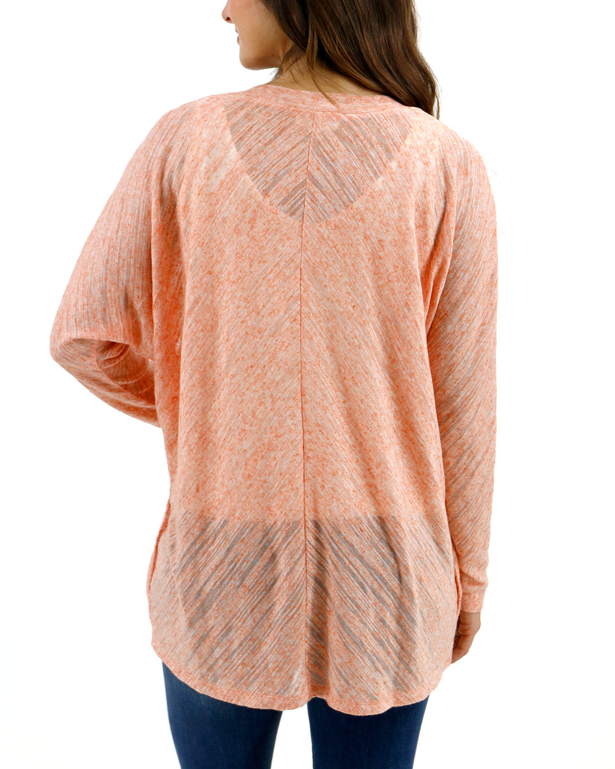 Airy Cocoon Slub Cardigan in Dreamsicle - FINAL SALE - Grace and Lace