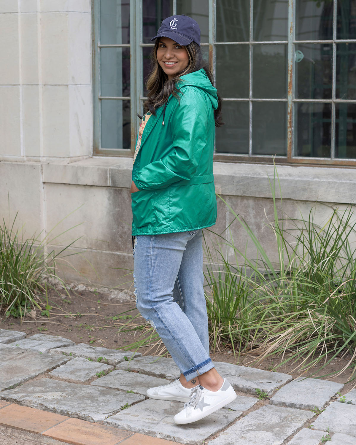 Packable Rain Jacket in Aquamarine - Grace and Lace