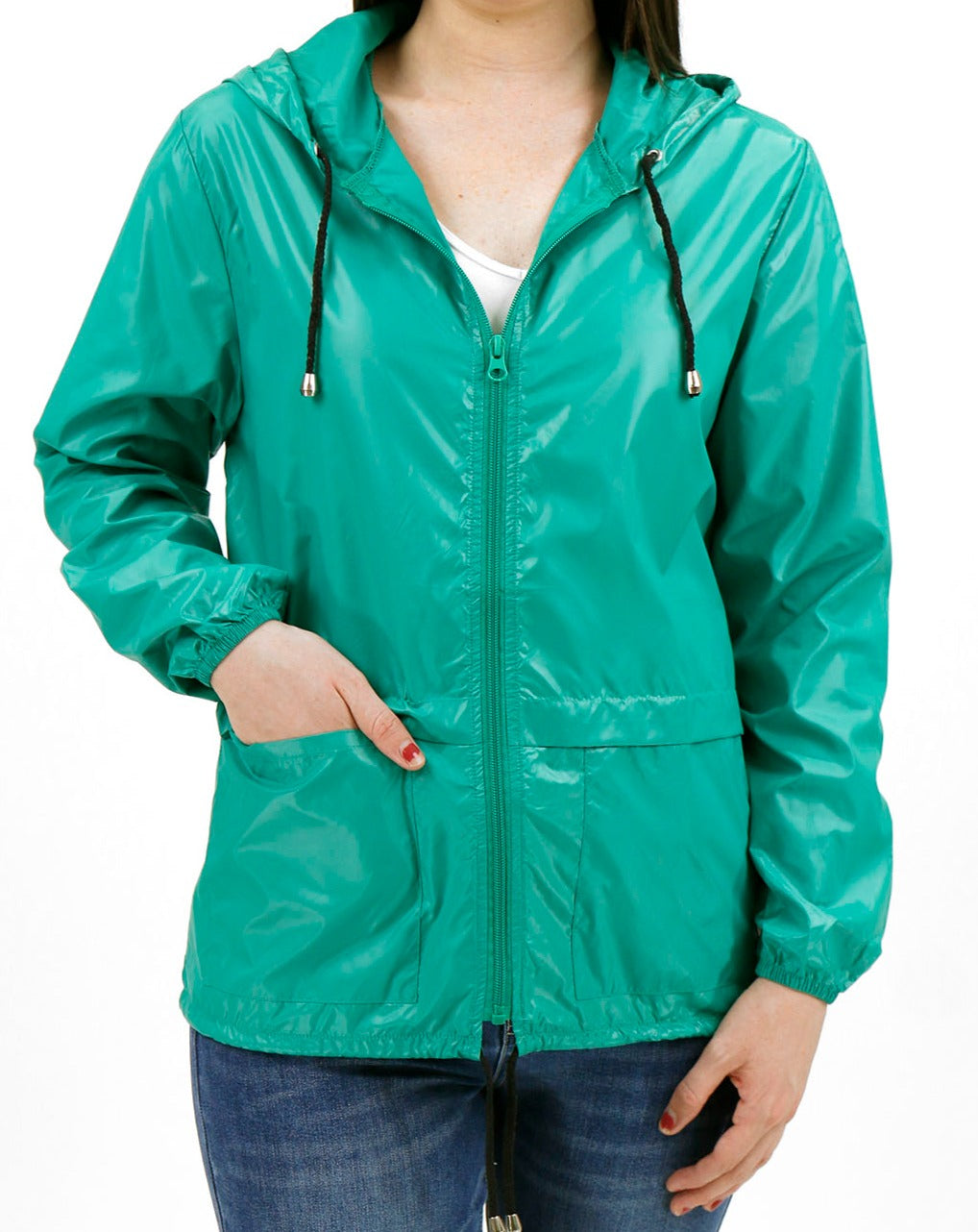 Women's lightweight packable rain clearance jacket