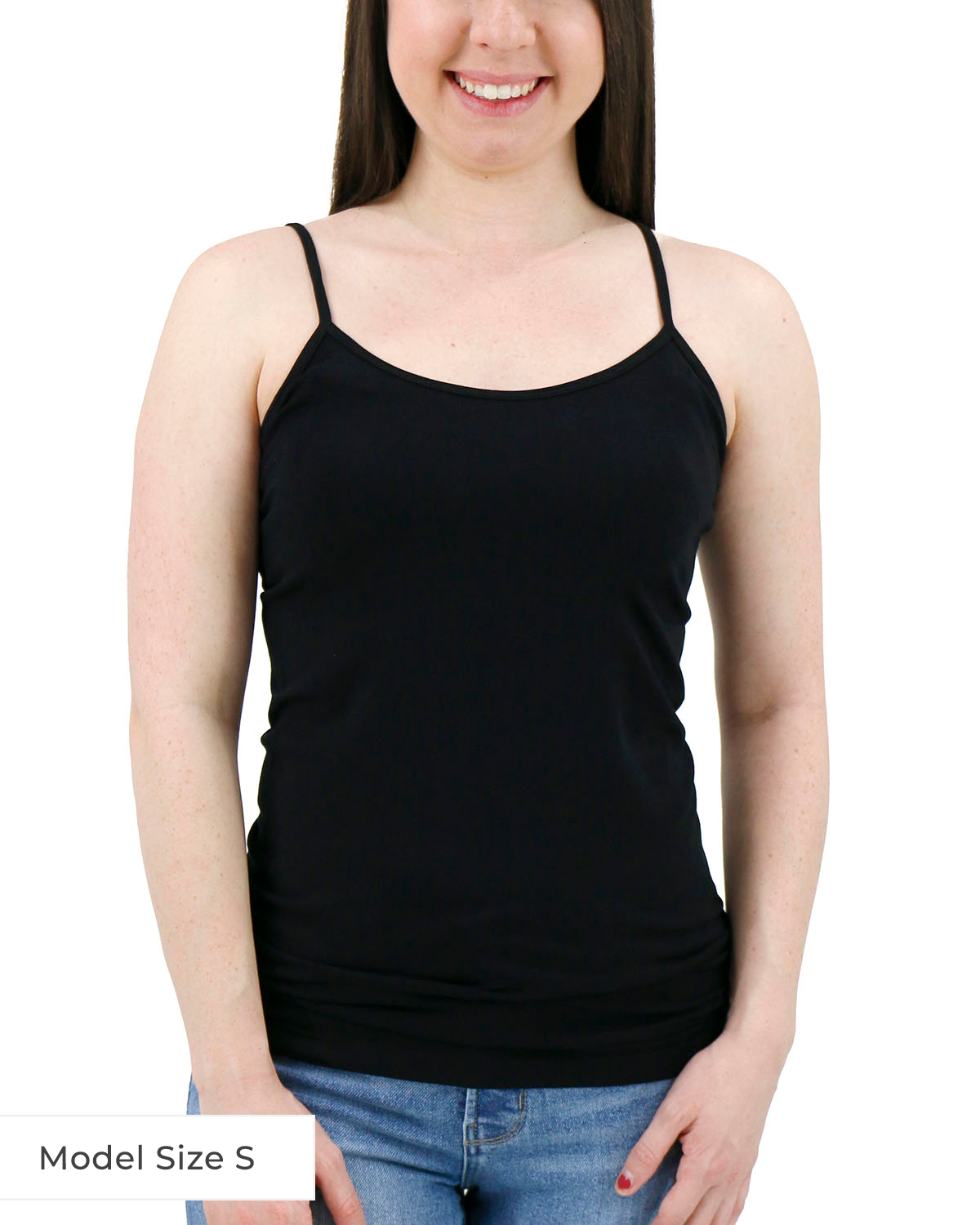Basic Long Tank Top with Spaghetti Straps