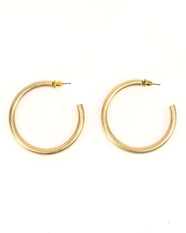 Gold Extra Large Thick Statement Hoop Earrings