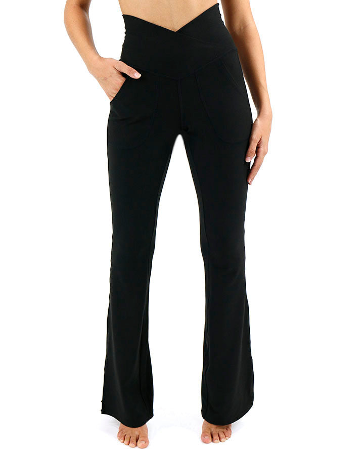 Boohoo Esme Lace Side Leggings ($14) ❤ liked on Polyvore featuring pants,  leggings, black, cross leggings, st…