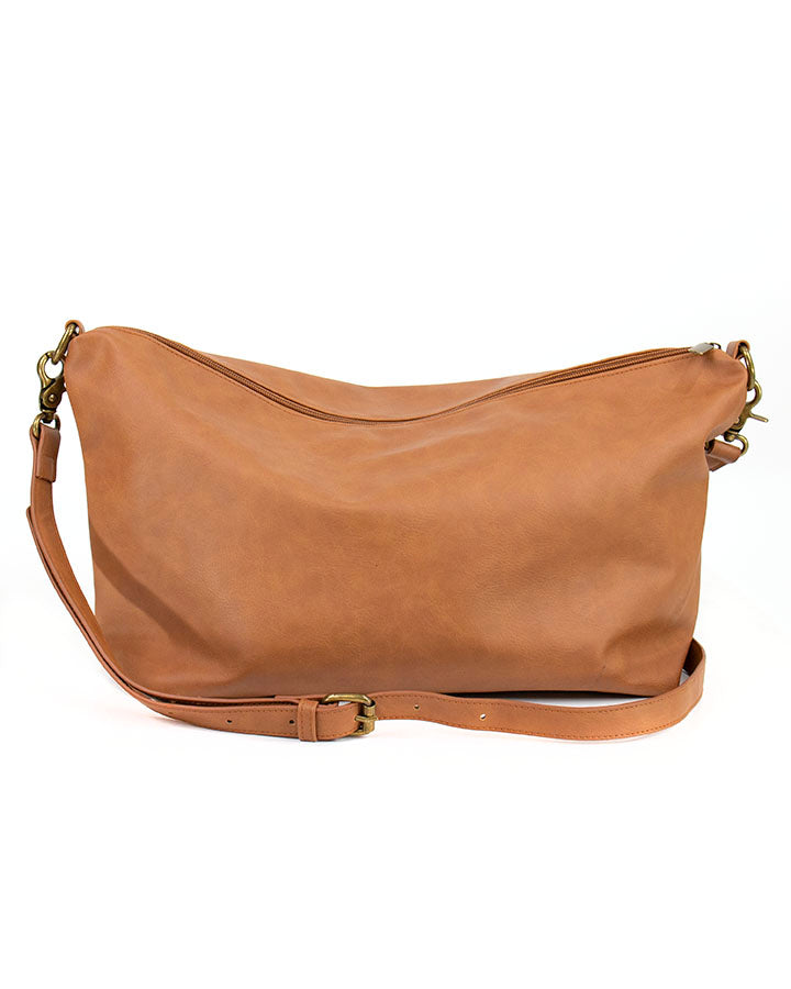 Leather Crossbody Bag In Tan Leather