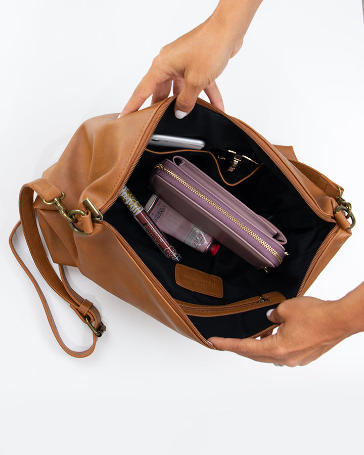 Women's Soft Leather Crossbody Bag Multi Compartment Fashion