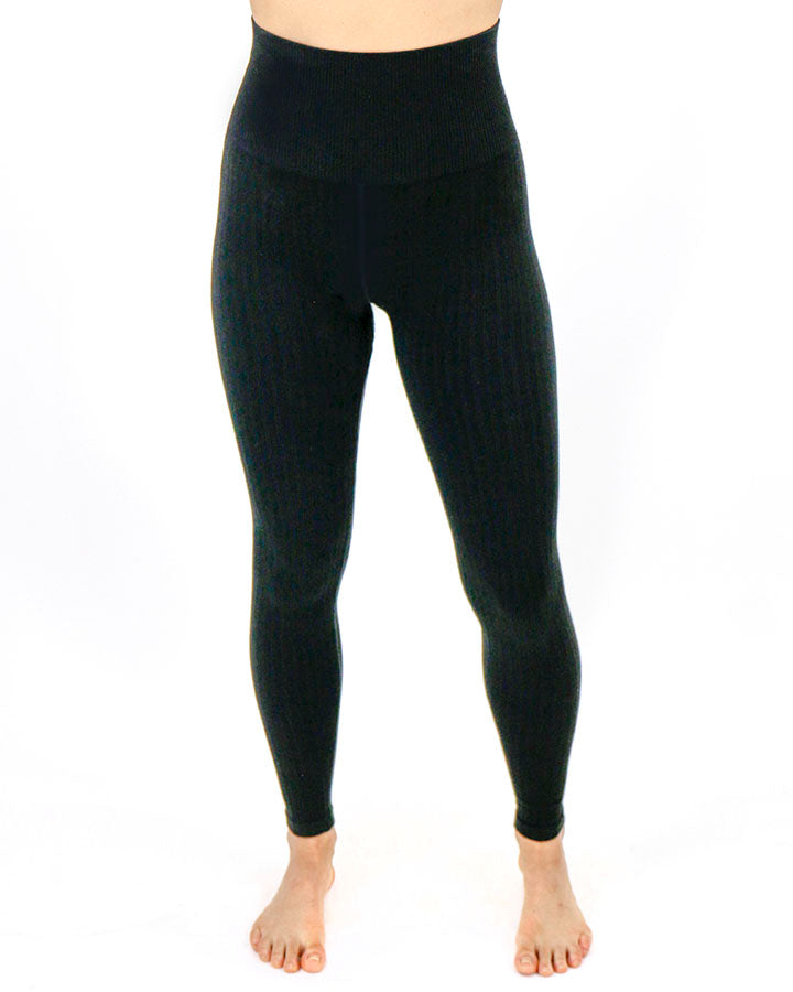 Perfect Fit Black Ribbed Seamless Leggings - Grace and Lace