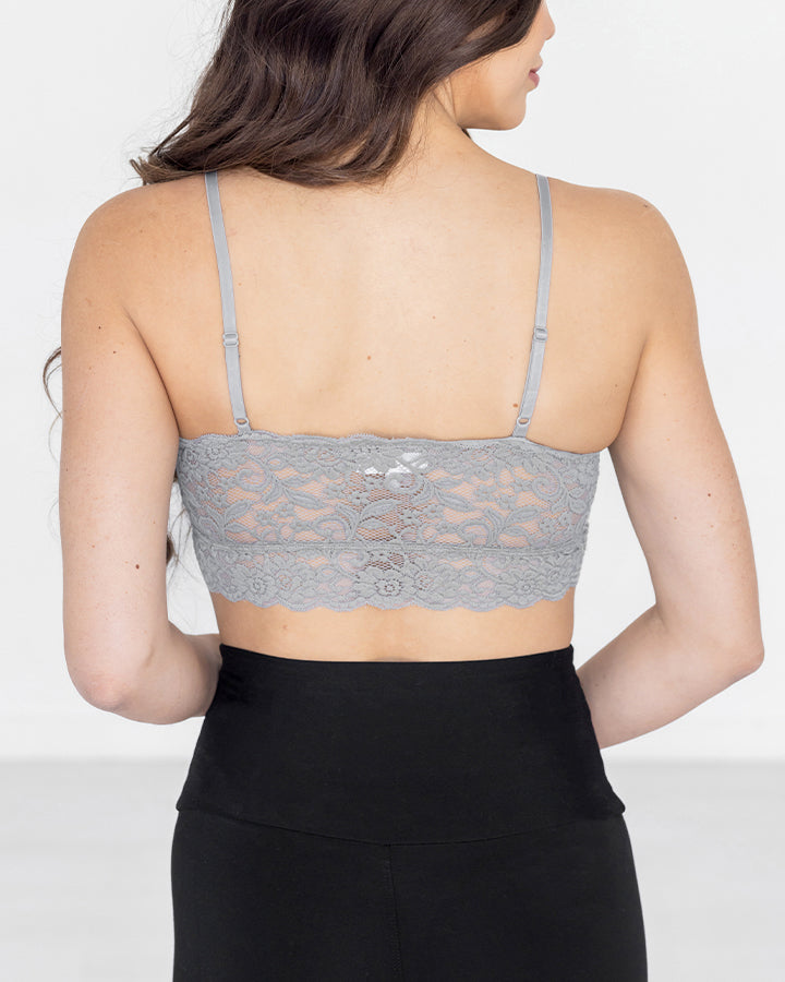 Scallop Lace Bralette in Grey - Grace and Lace