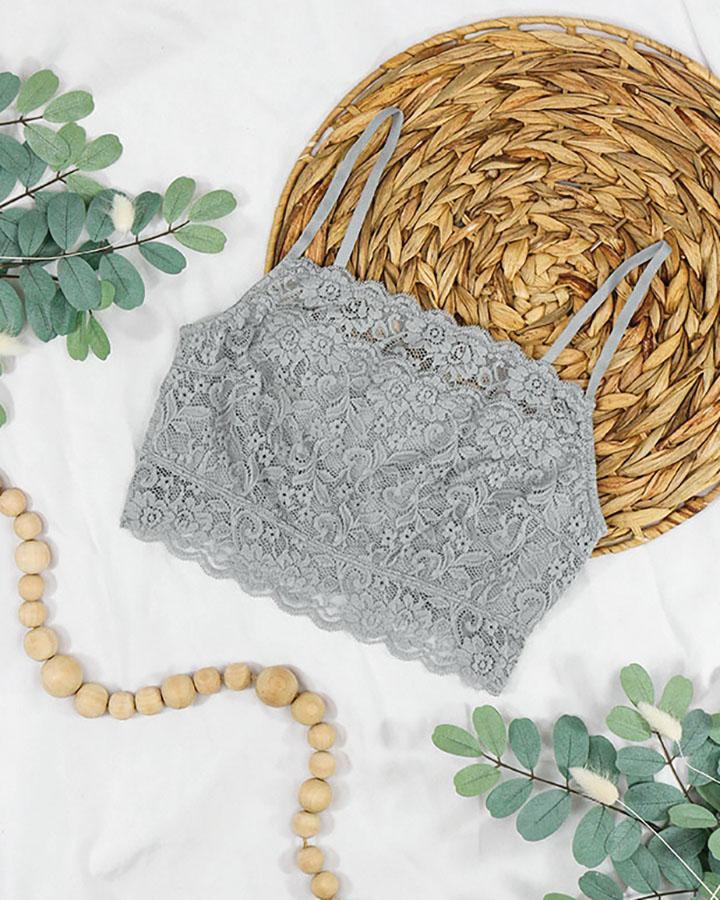 Plus Size Ash Mint Scalloped Lace Halter Bralette – Infinity Lace Boutique