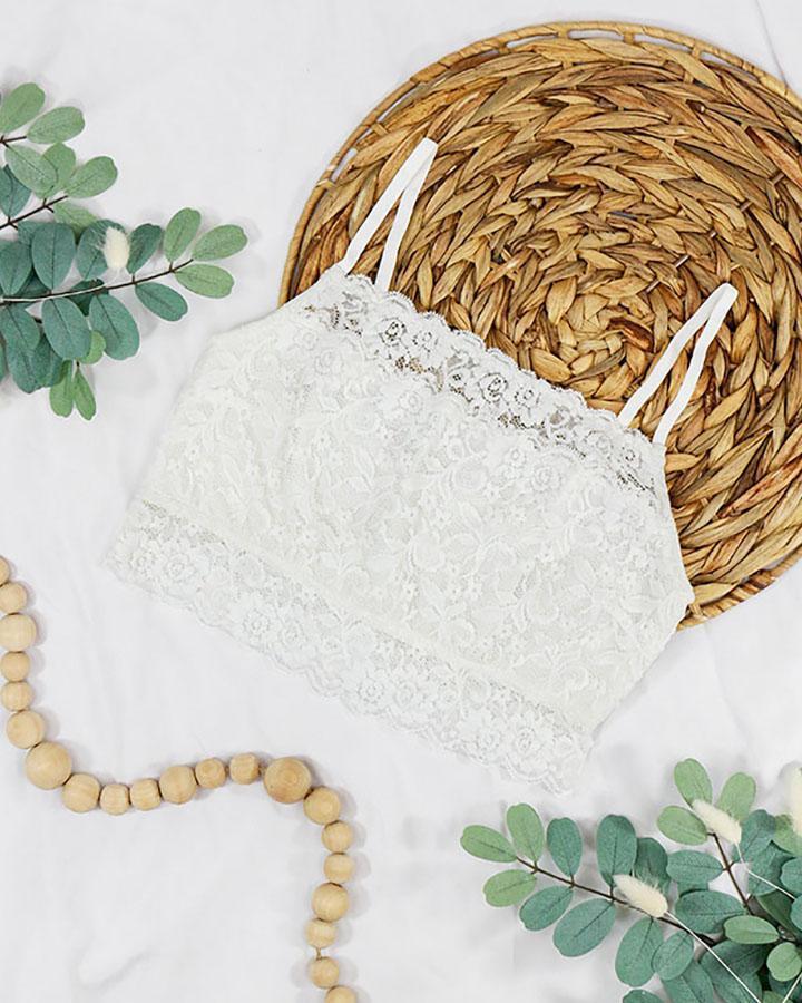 Scallop Lace Ivory Bralette - Grace and Lace - Grace and Lace