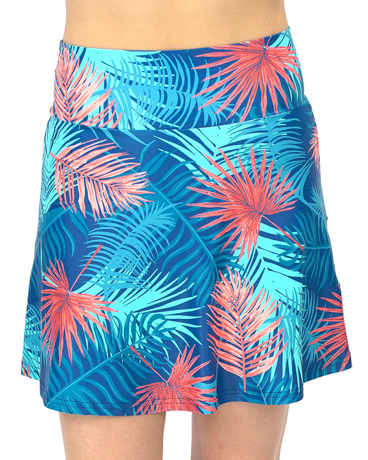 Swim Cover Up - Tie-Side Mini Skirt Coverup - Floral Swim Coverup